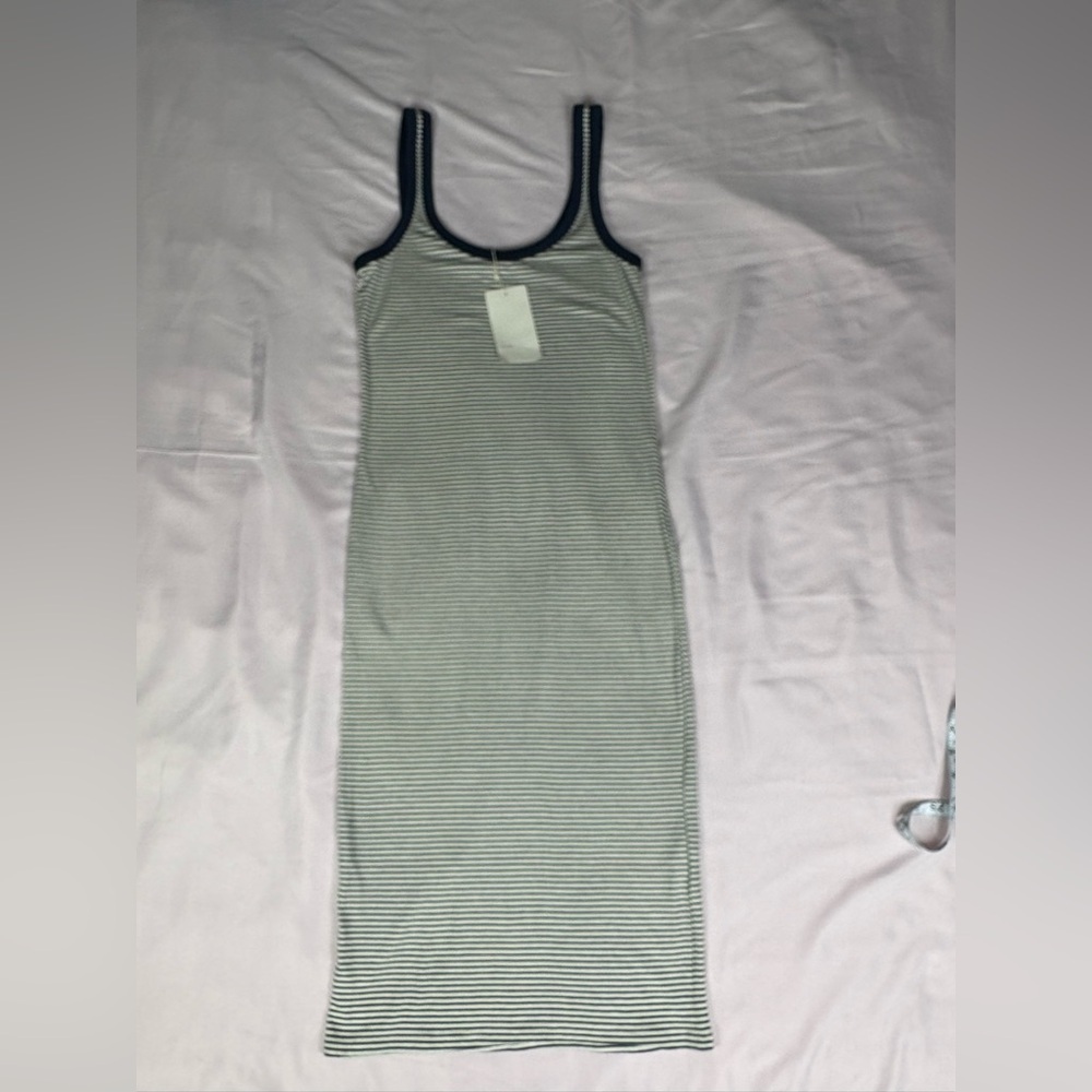 Zara Blue and White Striped Tank